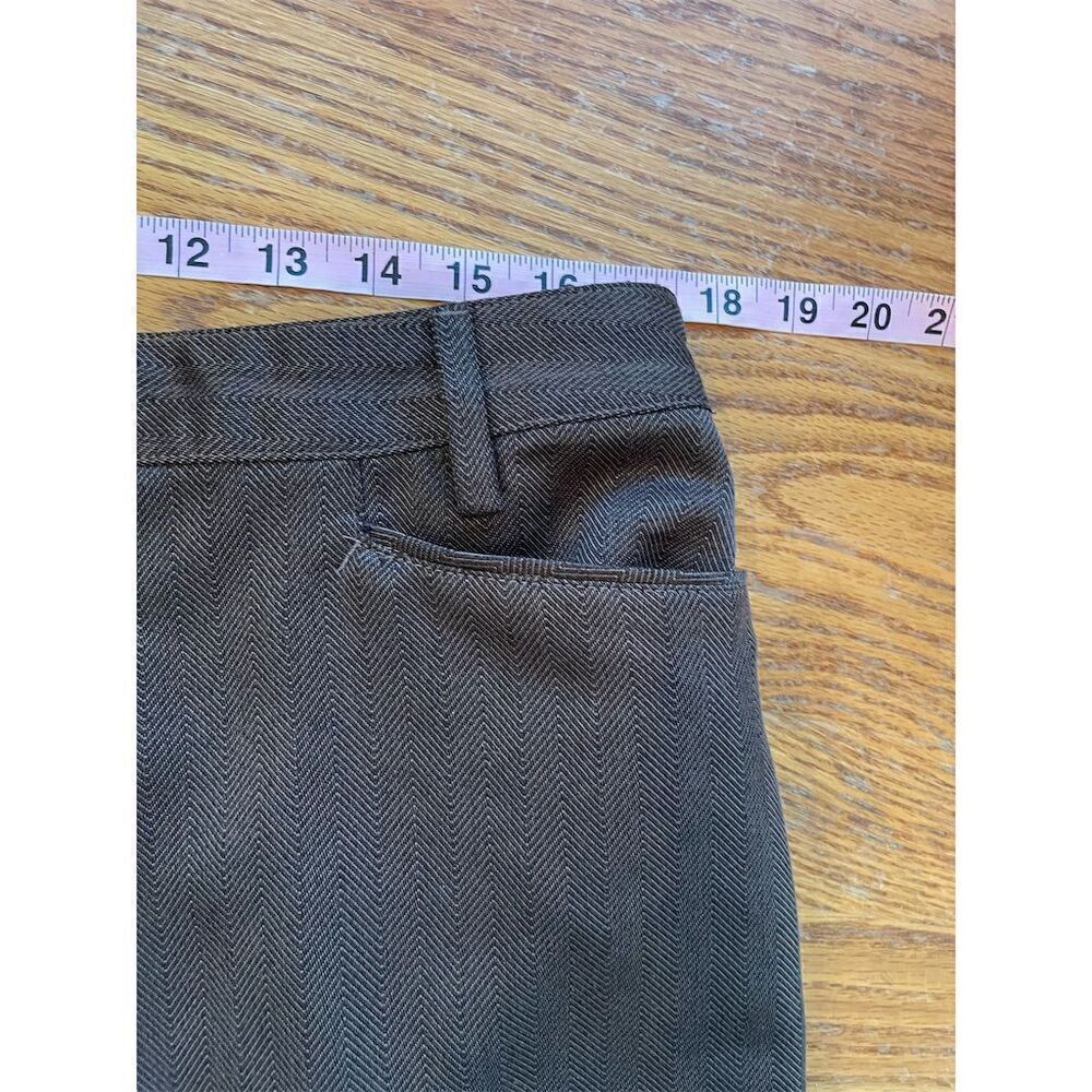 Lady Hagen Women's Size 12 Brown Herringbone Dress Pants Classic Fit - Picture 4 of 9